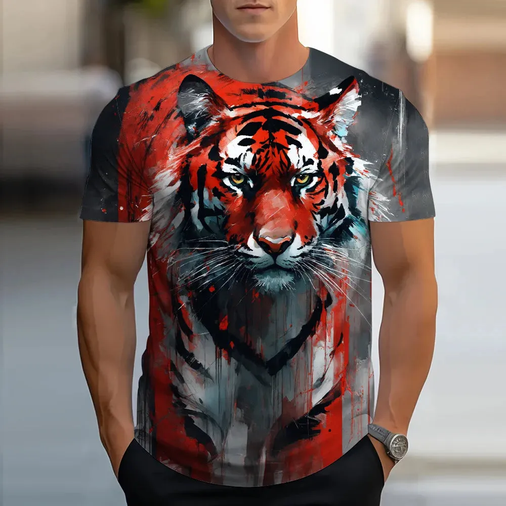 100/110/120/130/140/150/160 3D  Printed T Short Sleeve Casual Streetwear.