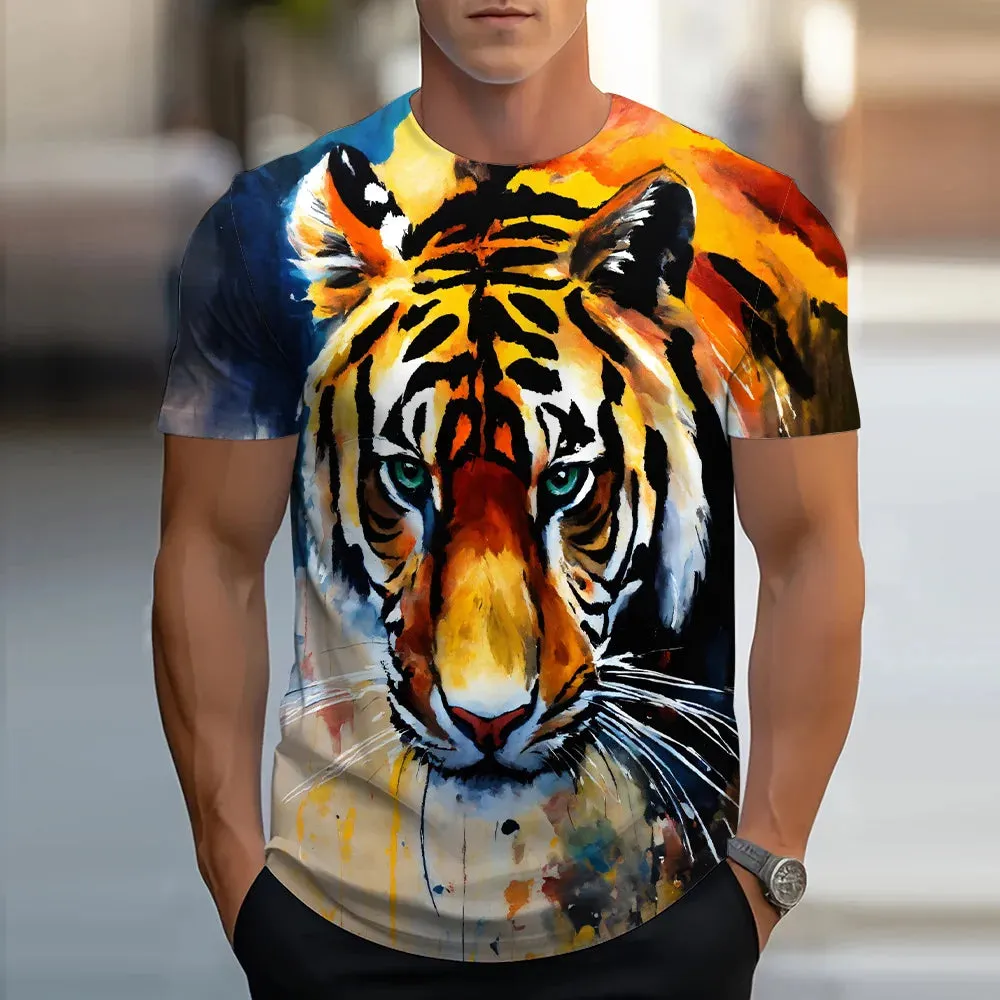 100/110/120/130/140/150/160 3D  Printed T Short Sleeve Casual Streetwear.