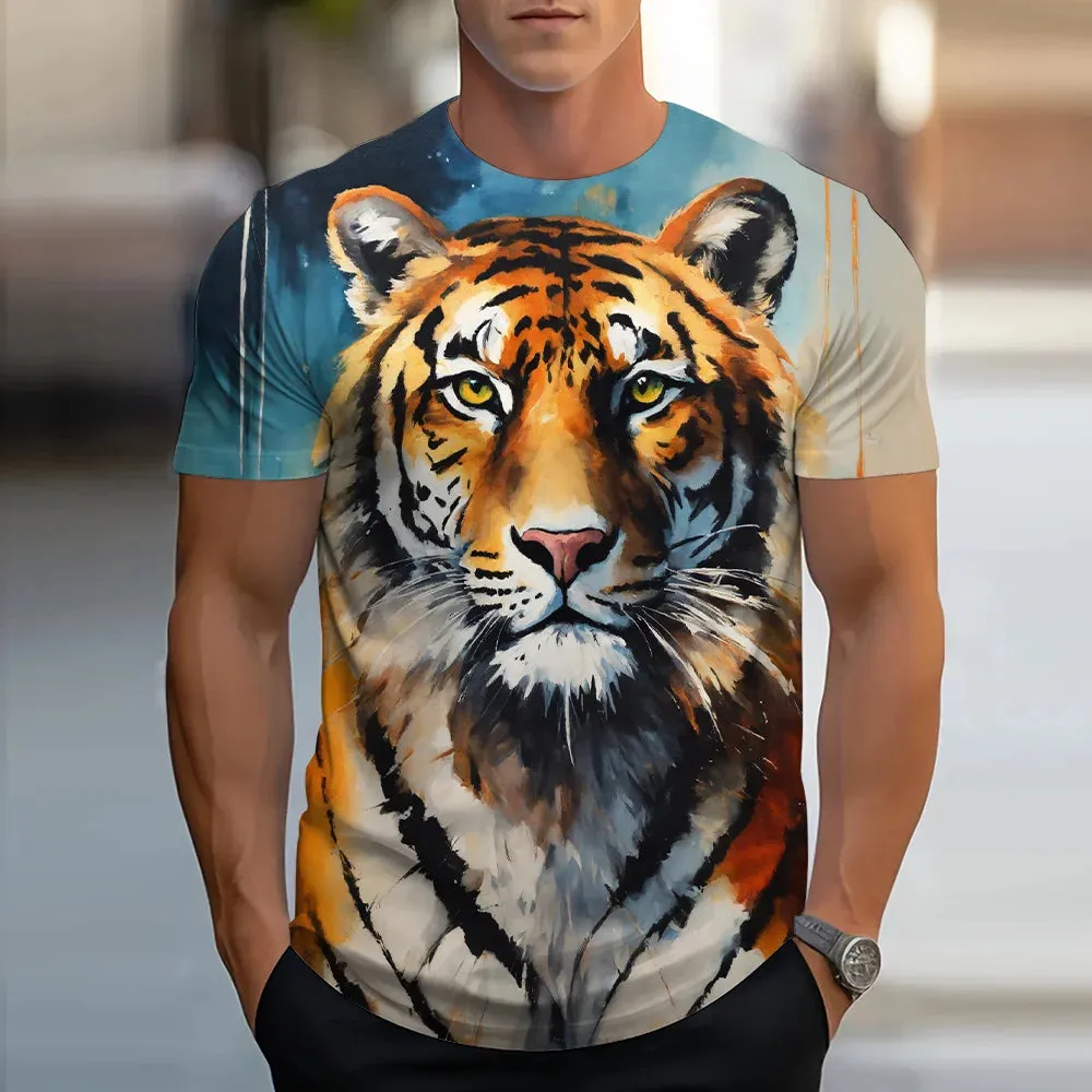 100/110/120/130/140/150/160 3D  Printed T Short Sleeve Casual Streetwear.