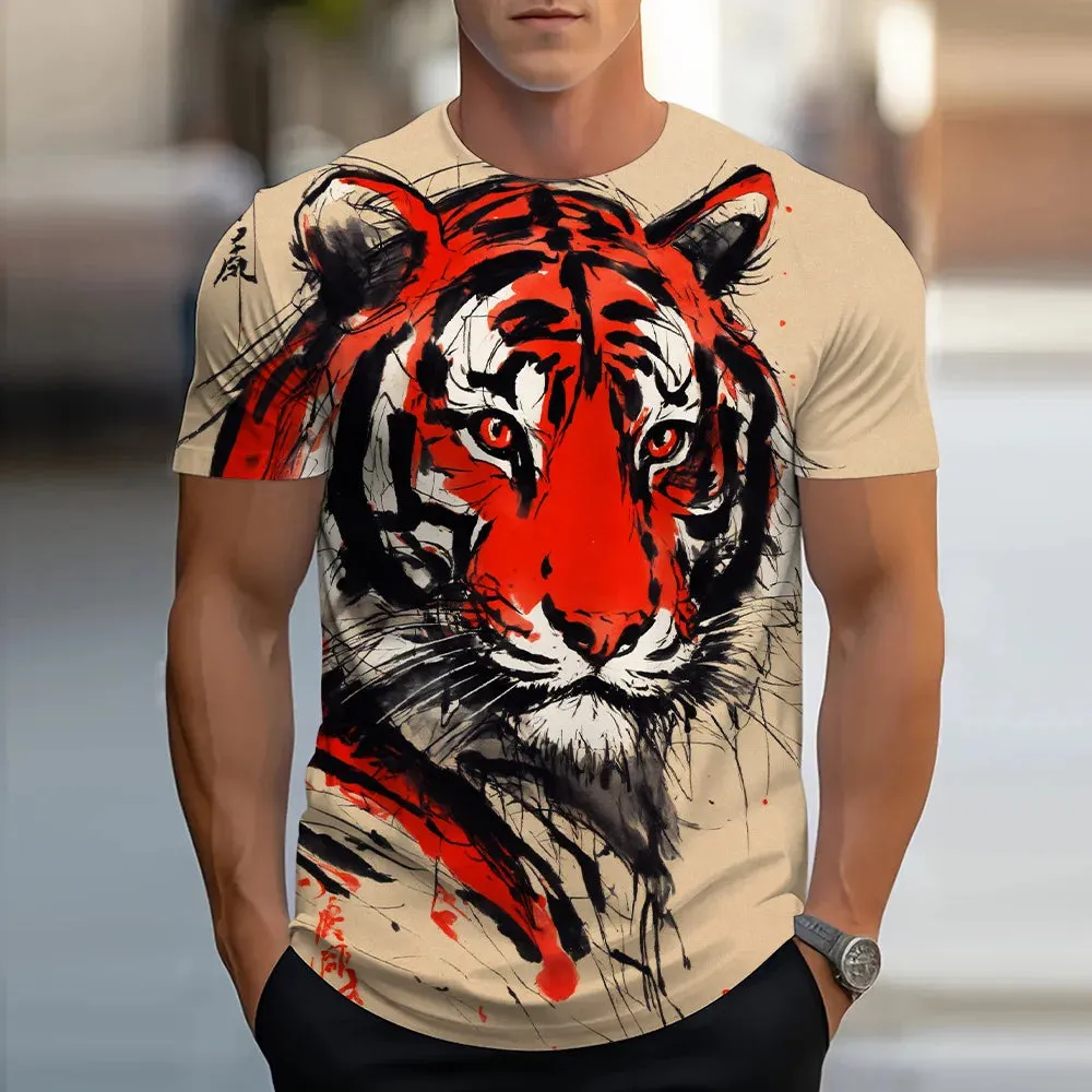100/110/120/130/140/150/160 3D  Printed T Short Sleeve Casual Streetwear.