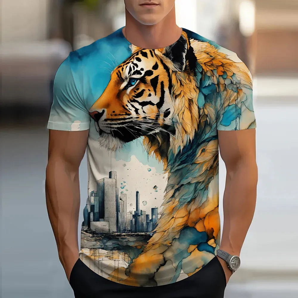 100/110/120/130/140/150/160 3D  Printed T Short Sleeve Casual Streetwear.