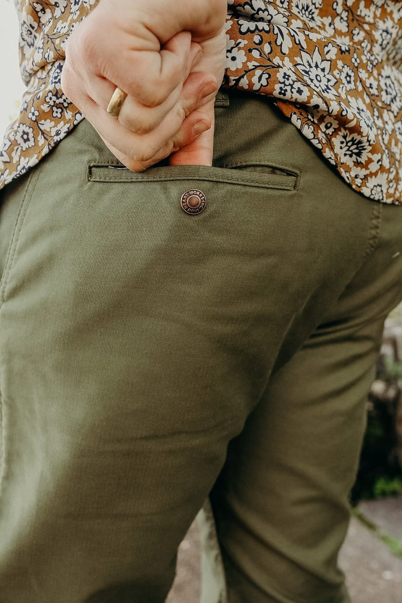 11oz Cotton Whipcord Work Pants - Olive IH-720-OLV