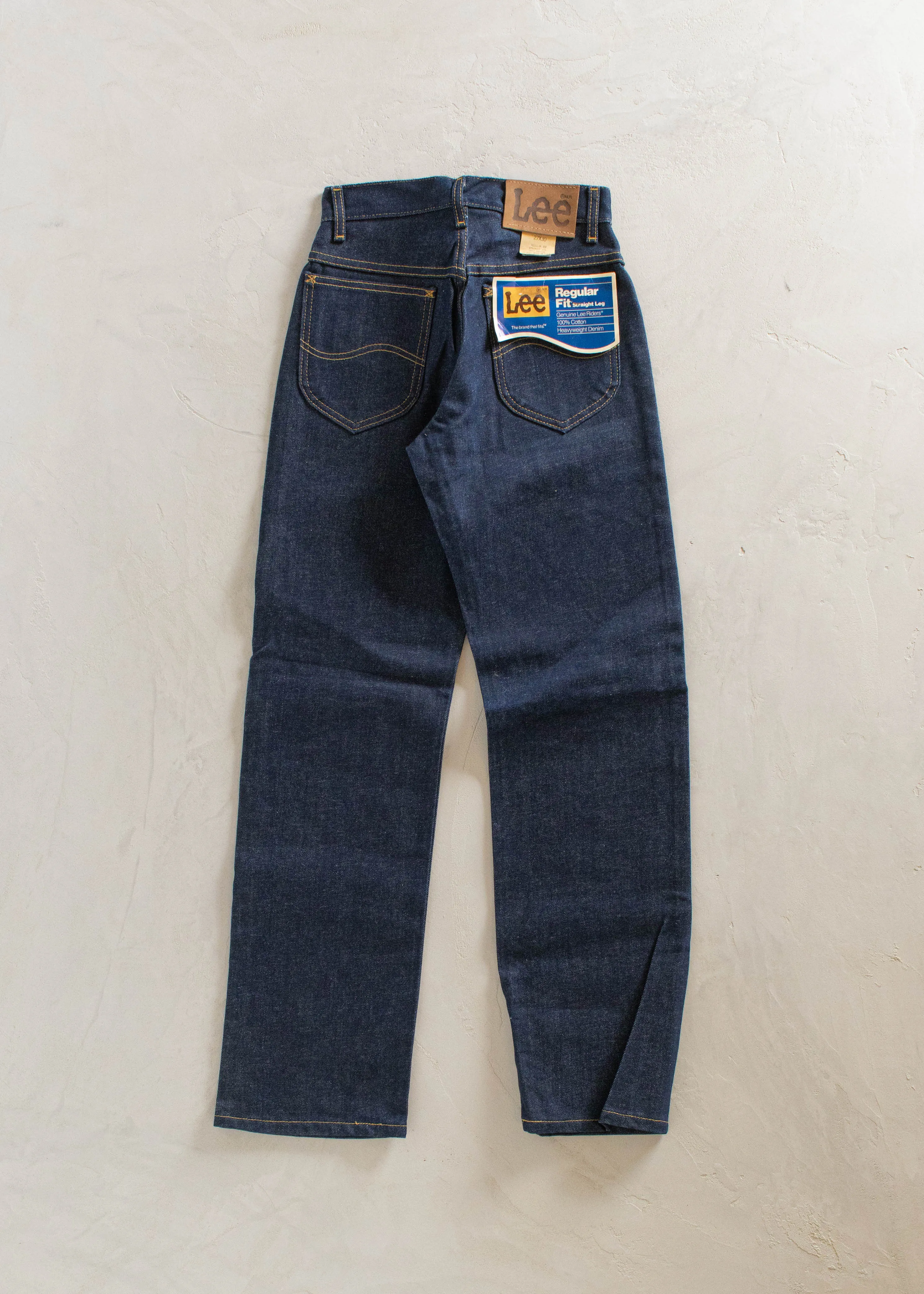 1970s Deadstock Lee Riders Dark Wash Straight Leg Jeans Size Women's 25 Men's 28