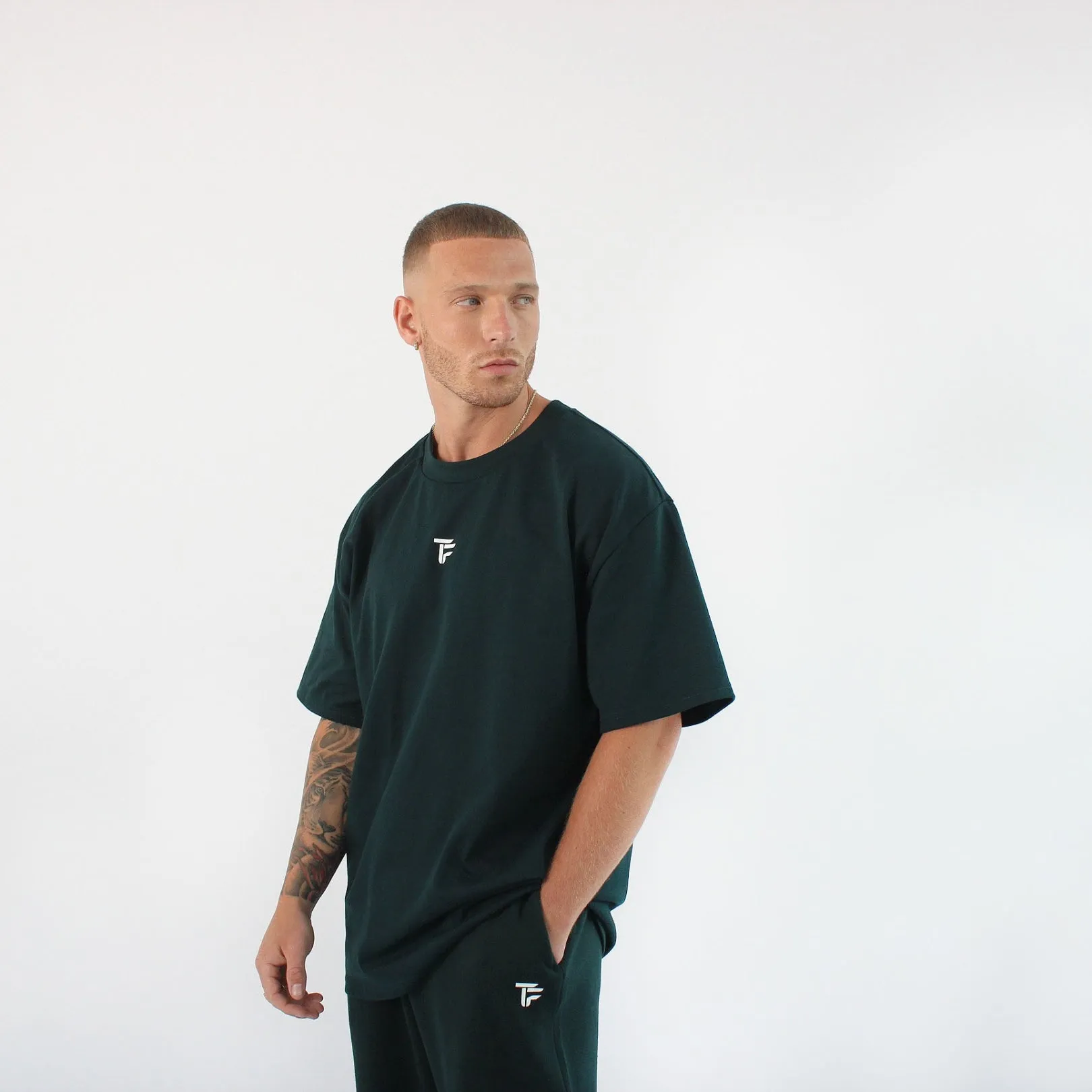 304 Mens TOF Essentials Joggers Pine Green