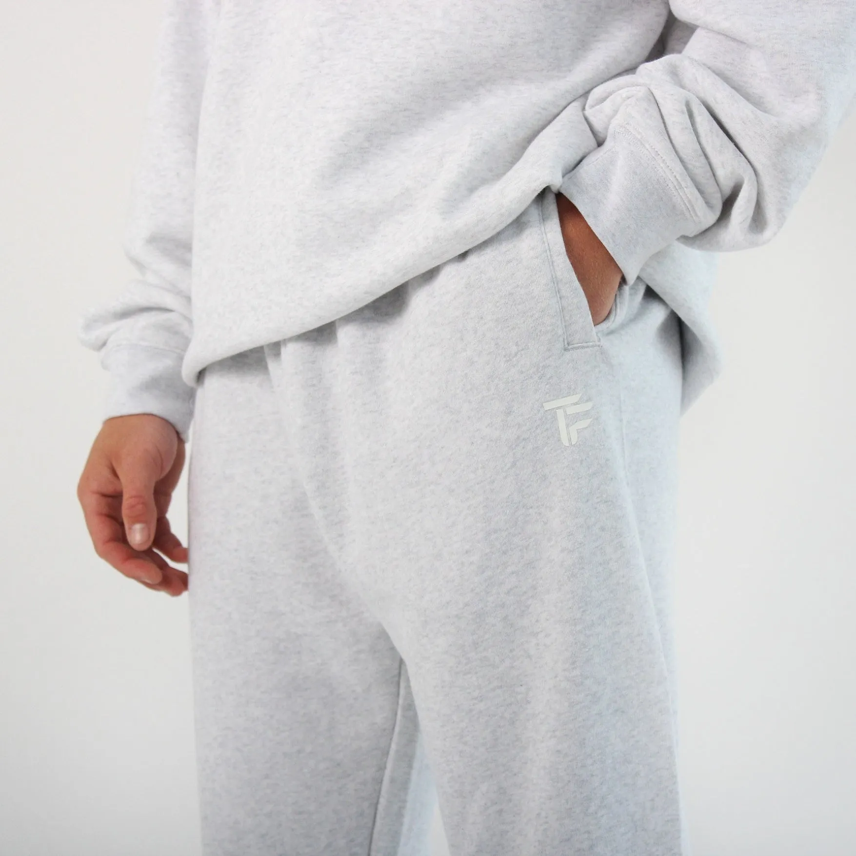 304 Mens TOF Essentials Joggers White Heather