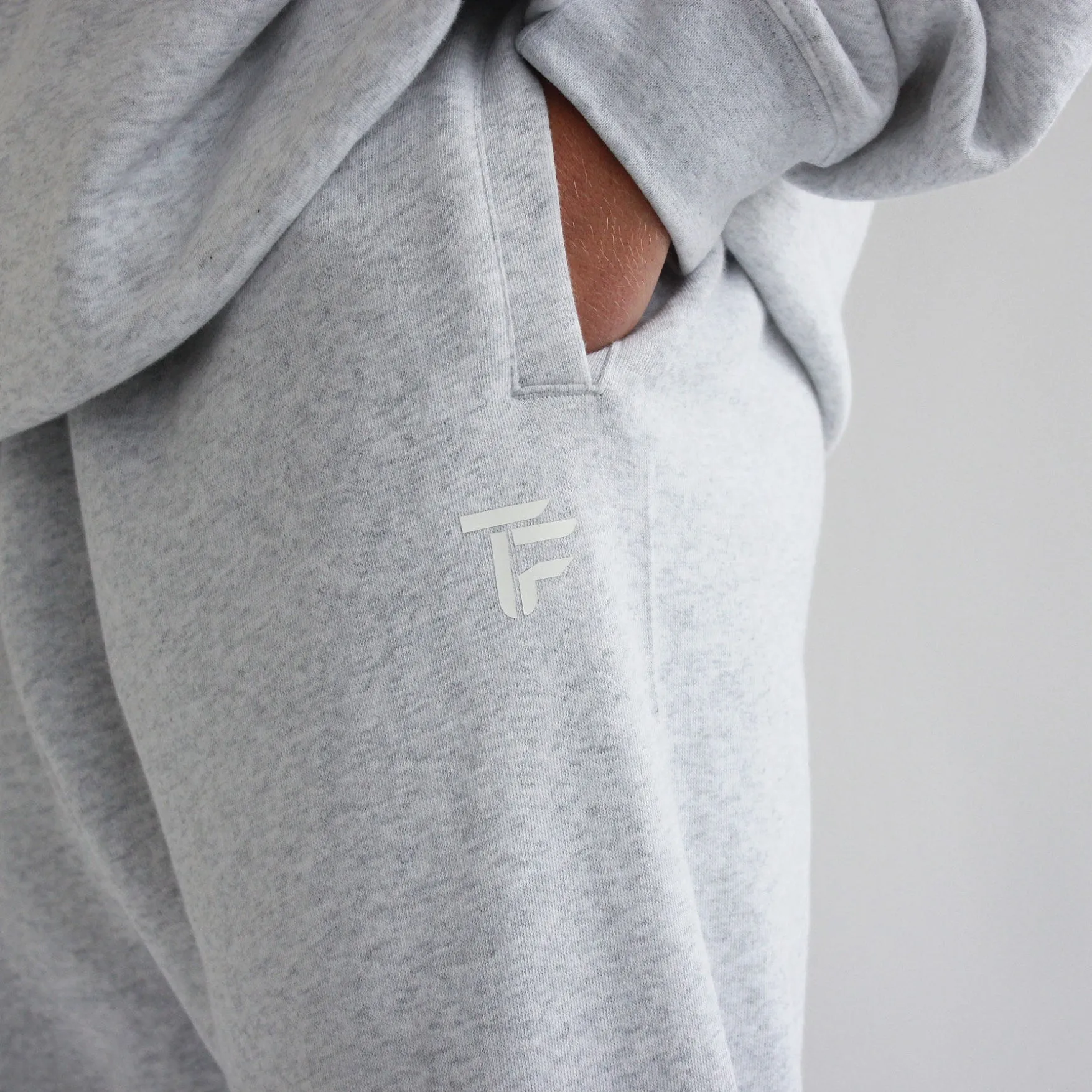 304 Mens TOF Essentials Joggers White Heather