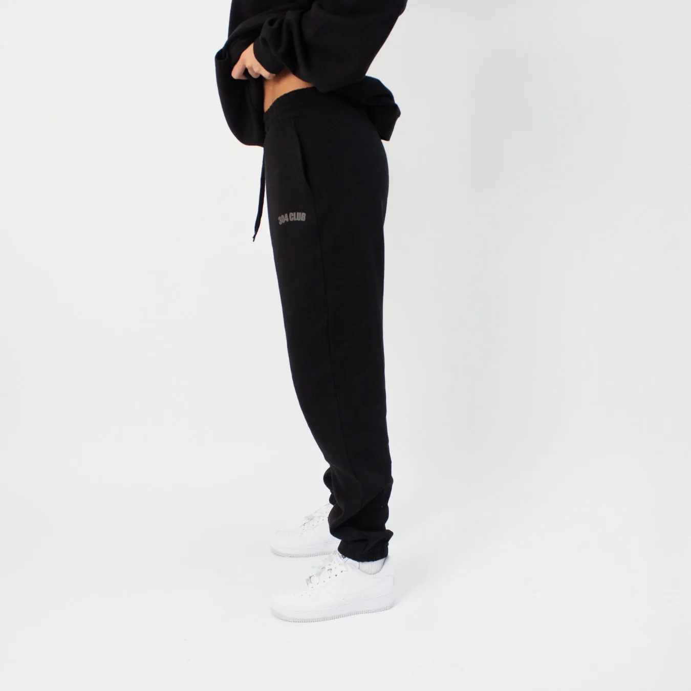 304 Womens Club Joggers Black on Black