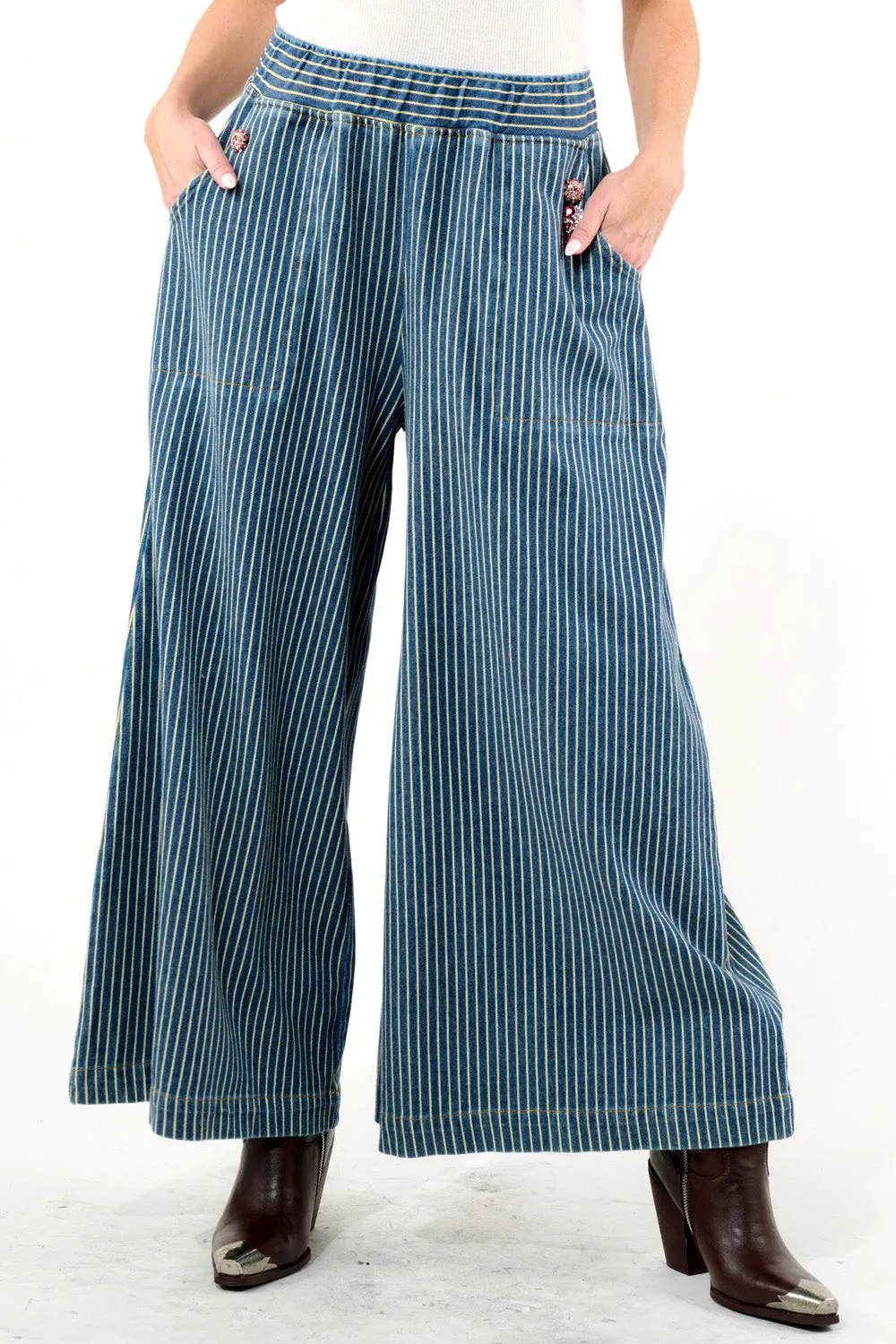 Alaina Striped Wide Leg Pants