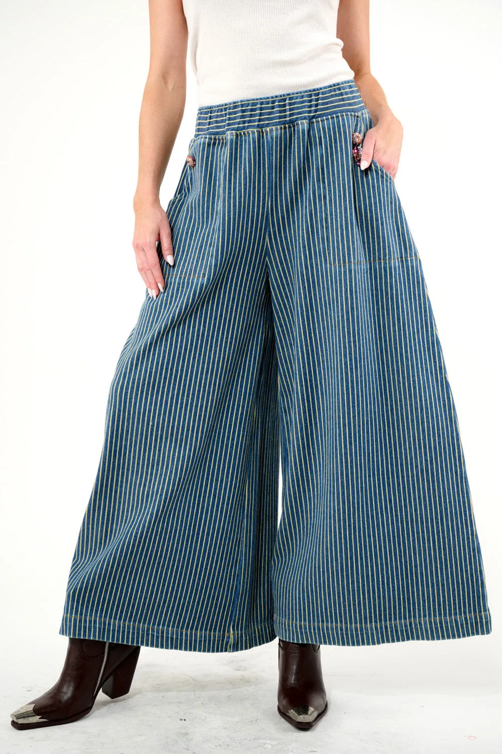 Alaina Striped Wide Leg Pants