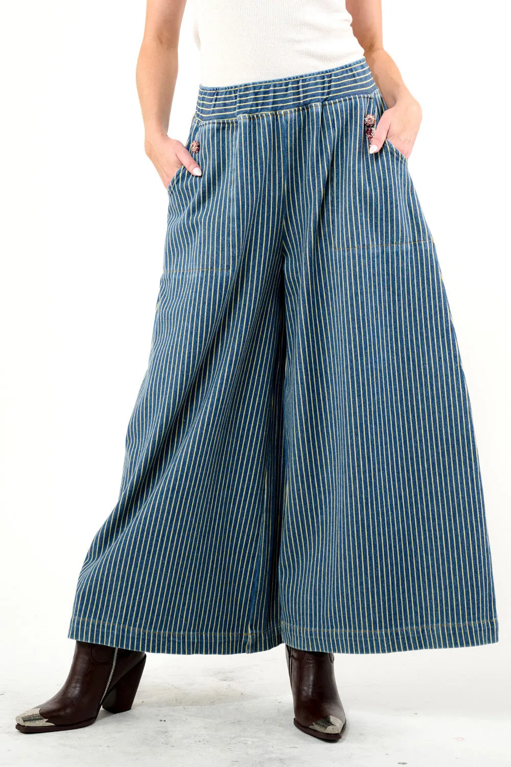 Alaina Striped Wide Leg Pants