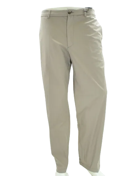 Alfani Men Tan AlfaTech Stretch Flat Front Chino 34X30