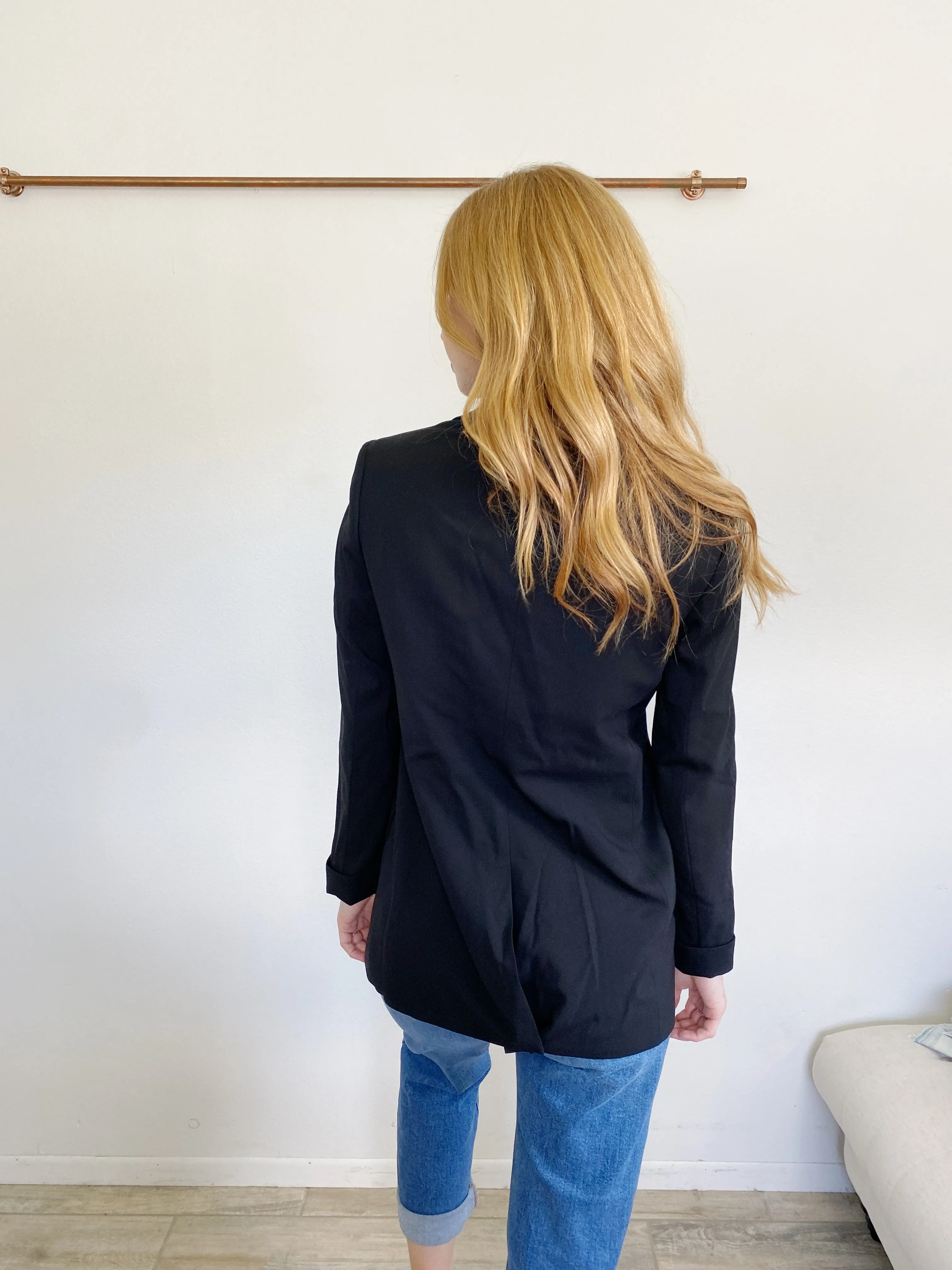 ALICE   OLIVIA Boyfriend Wool Macey Fitter Blazer Suit Jacket Small