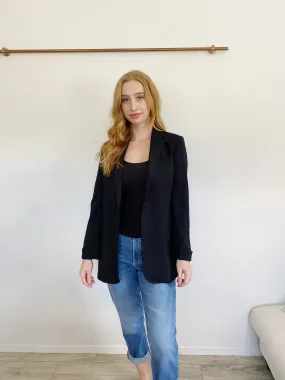 ALICE   OLIVIA Boyfriend Wool Macey Fitter Blazer Suit Jacket Small