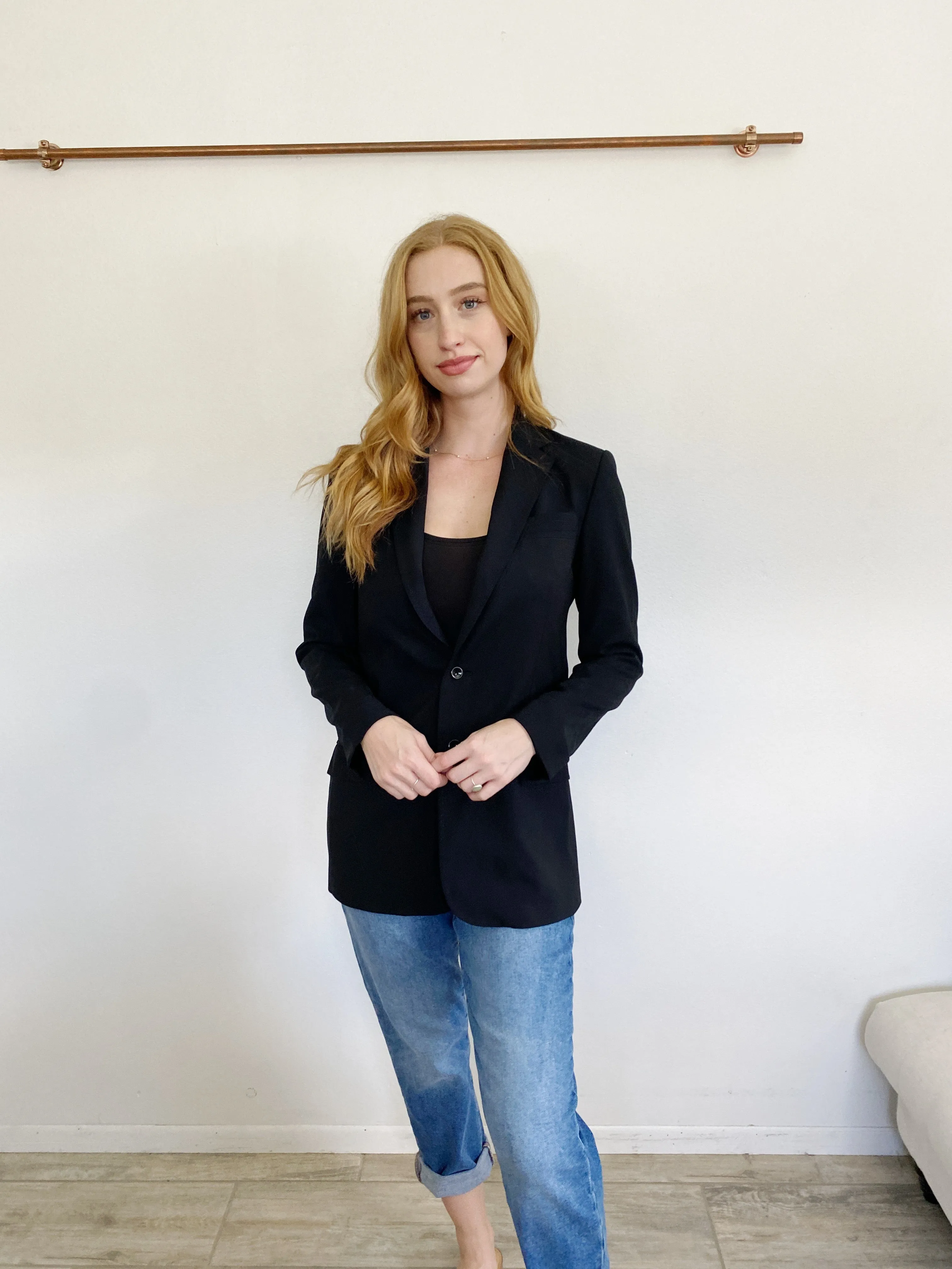 ALICE   OLIVIA Boyfriend Wool Macey Fitter Blazer Suit Jacket Small