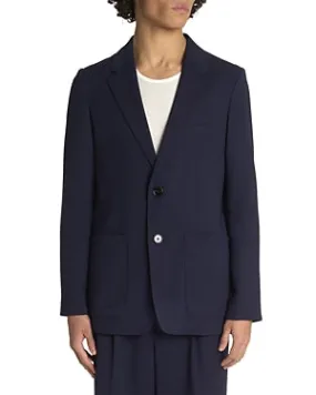 Ami Mens Regular Fit Italian Two Button Blazer Sport Coat EU 50 US 40R Navy Blue