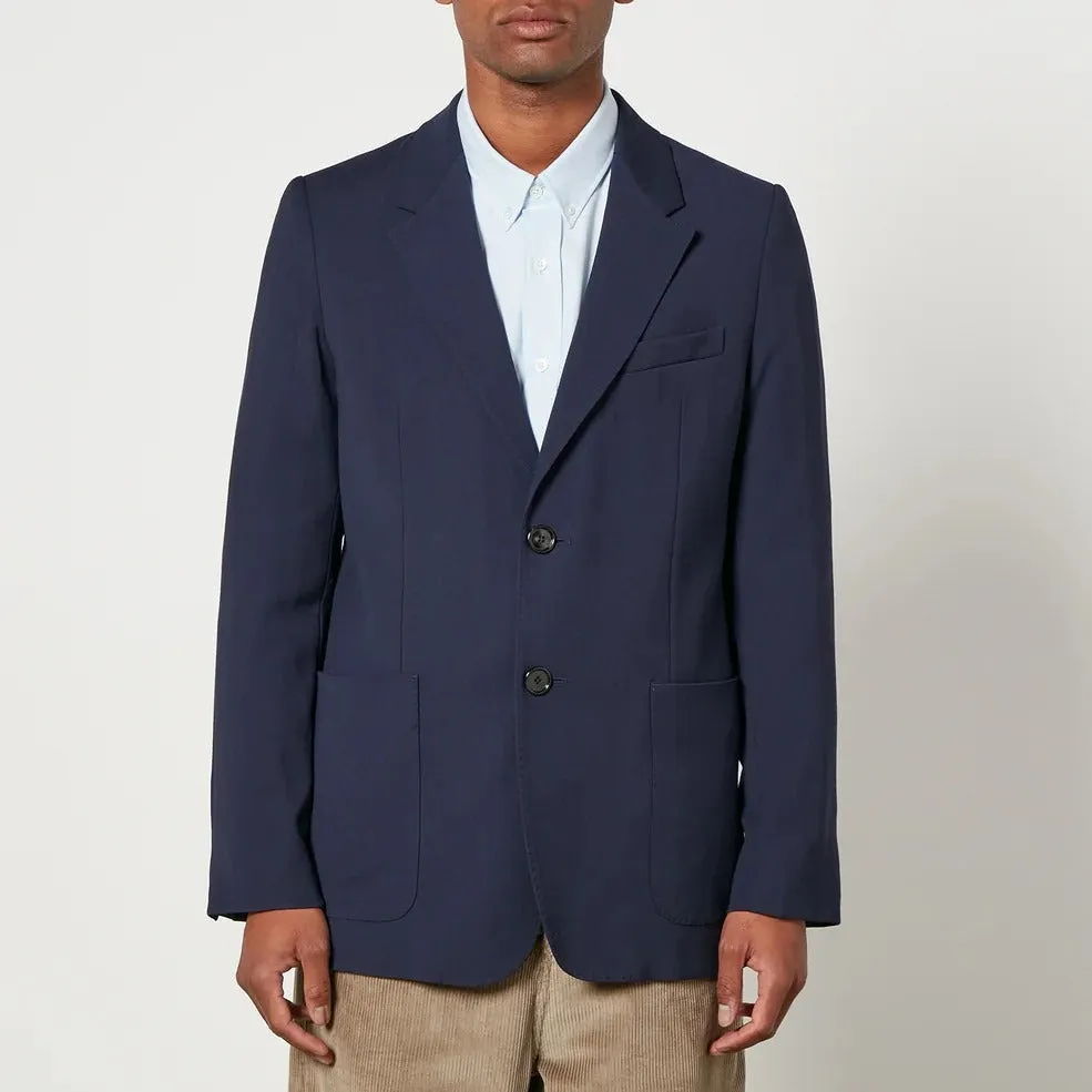 Ami Mens Regular Fit Italian Two Button Blazer Sport Coat EU 50 US 40R Navy Blue