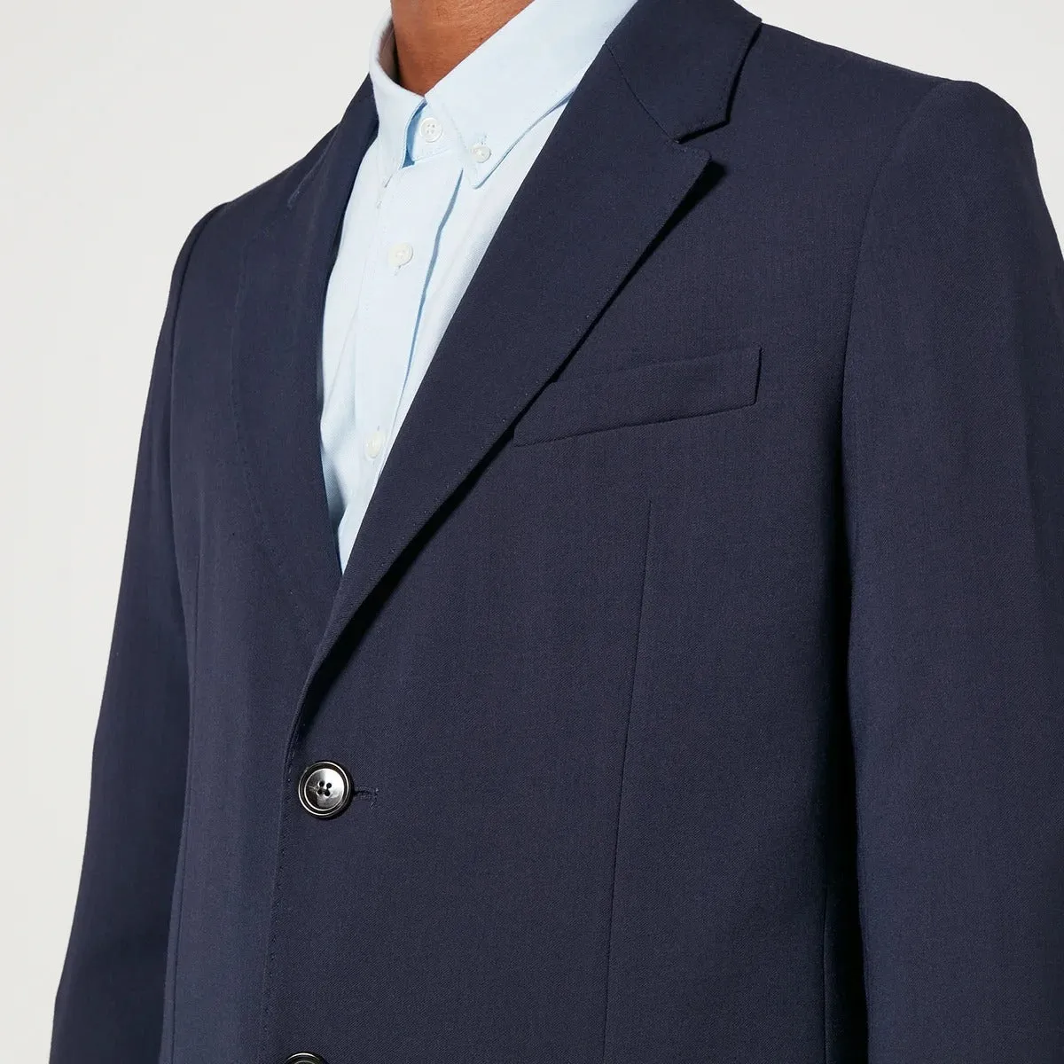 Ami Mens Regular Fit Italian Two Button Blazer Sport Coat EU 50 US 40R Navy Blue