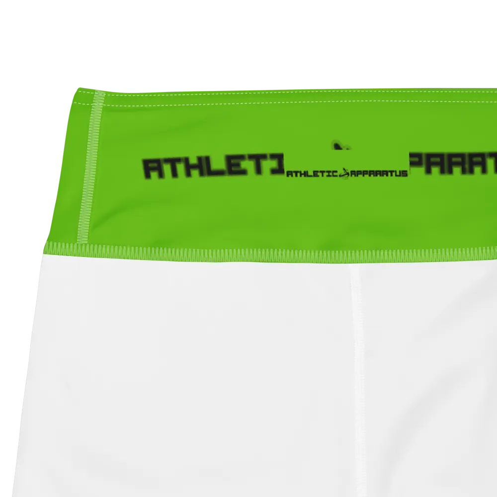 Athletic Apparatus Kelly Green White stitch Black logo V3 Yoga Leggings