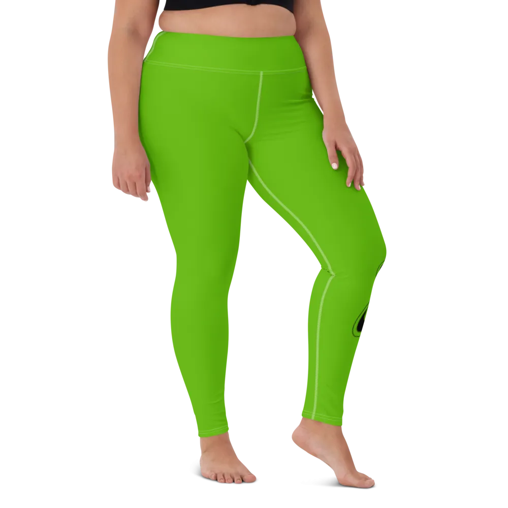 Athletic Apparatus Kelly Green White stitch Black logo V3 Yoga Leggings