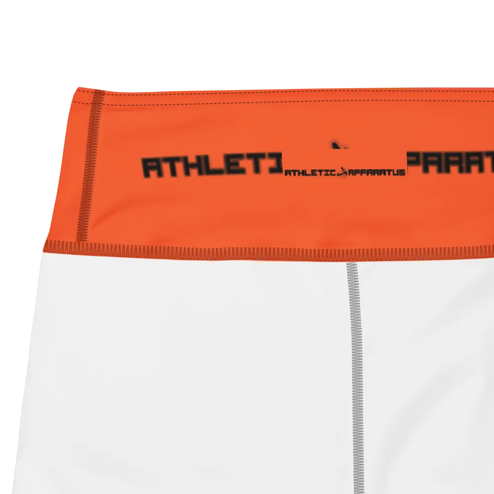 Athletic Apparatus Outrageous Orange Black logo V3 Yoga Leggings