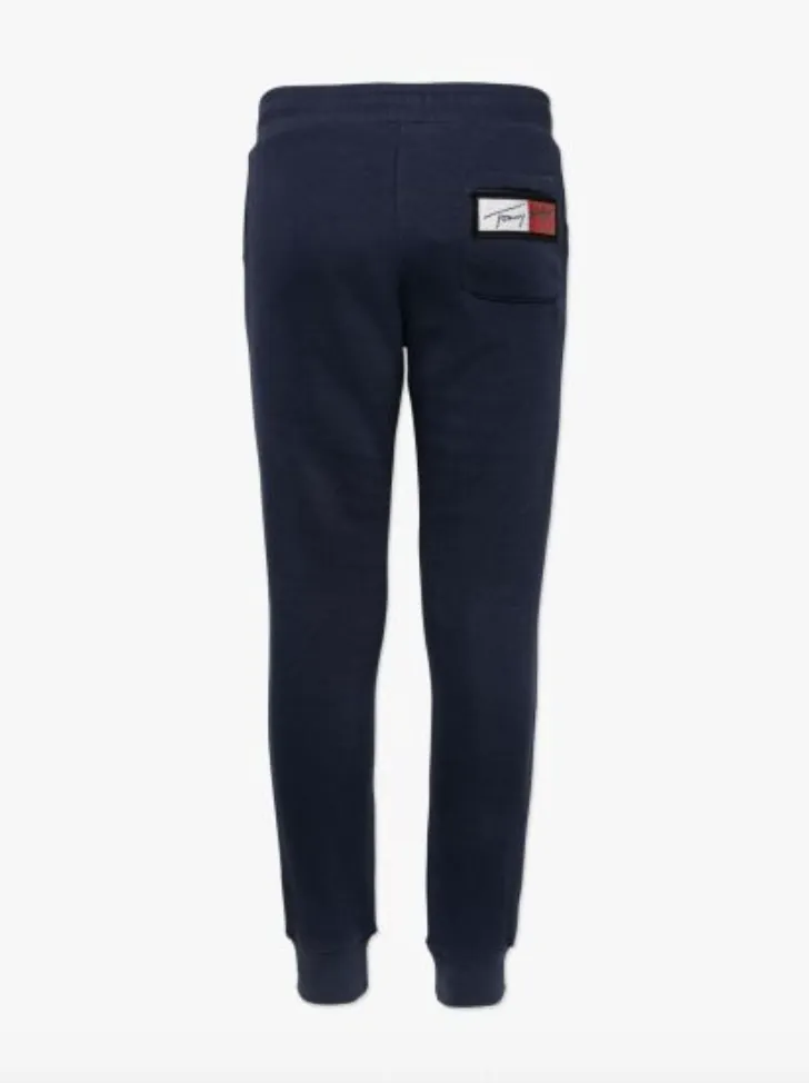 AW21 Tommy Hilfiger Girls Navy Blue Sequin Tracksuit Bottoms