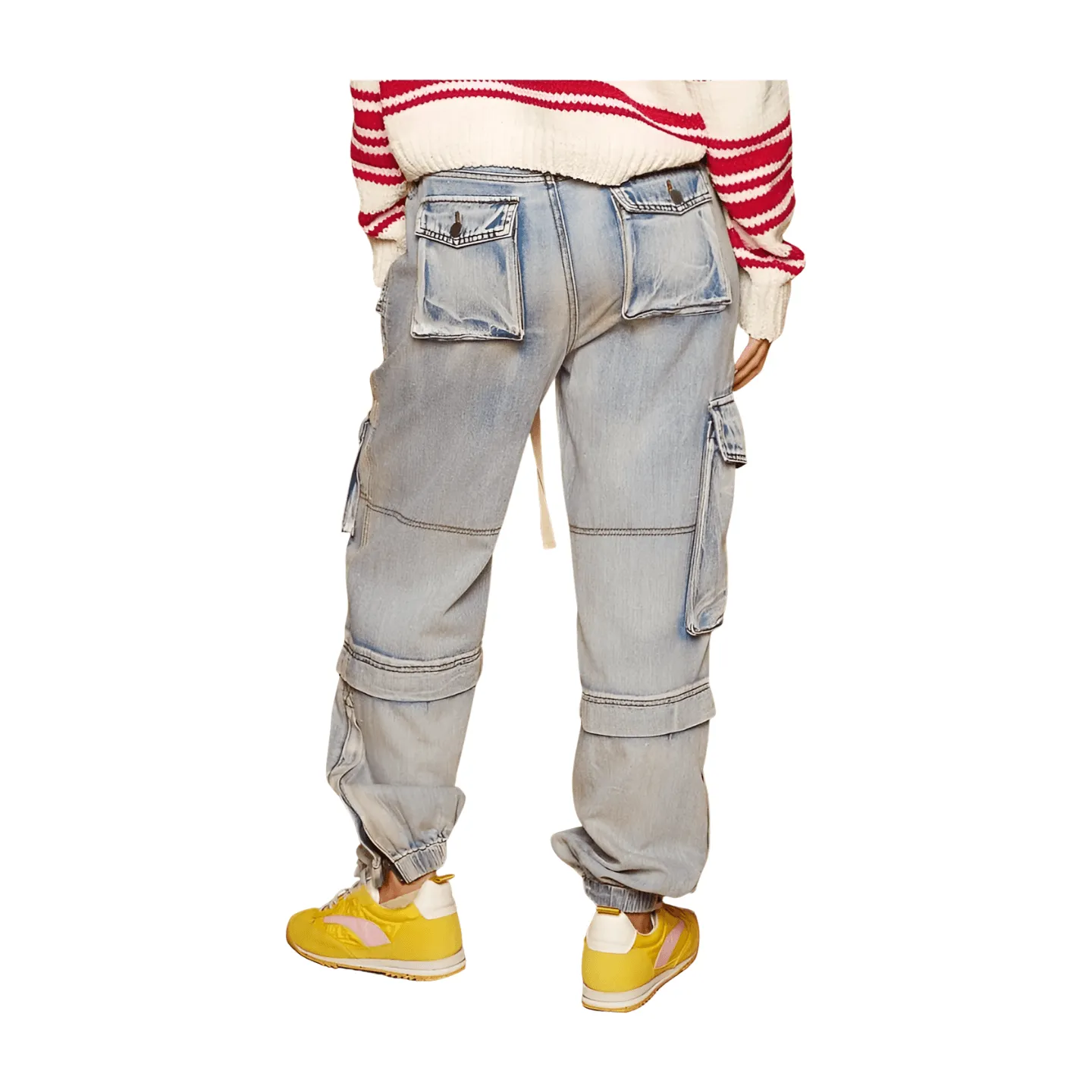 Baggy Denim Cargo Joggers