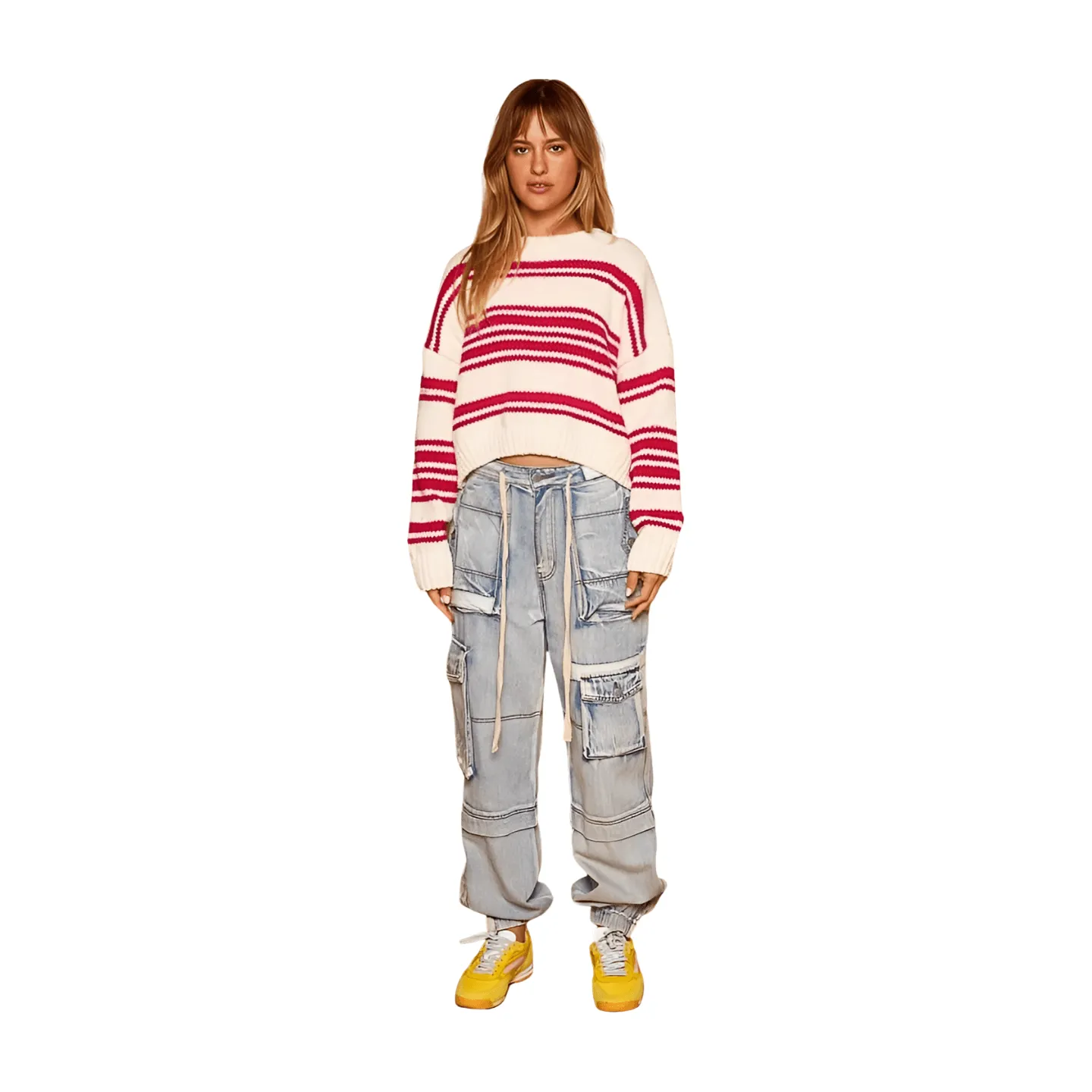 Baggy Denim Cargo Joggers