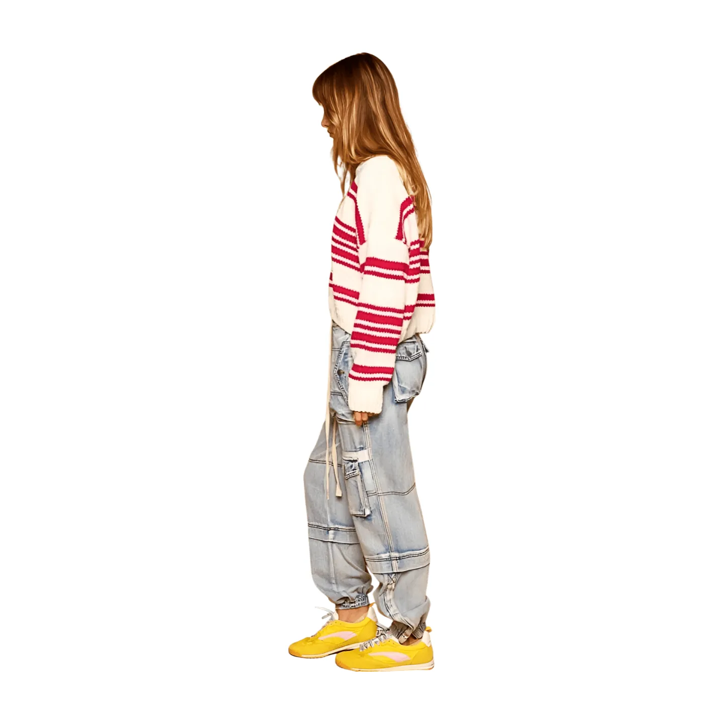 Baggy Denim Cargo Joggers