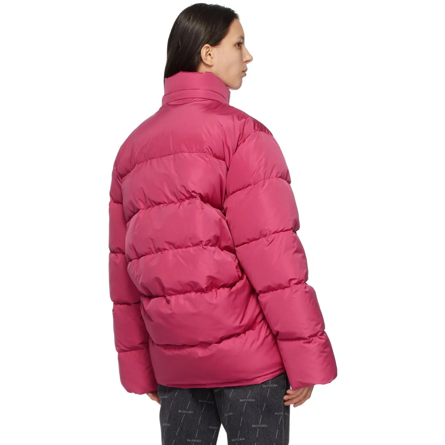 Balenciaga Pink C-Shape BB Puffer Jacket