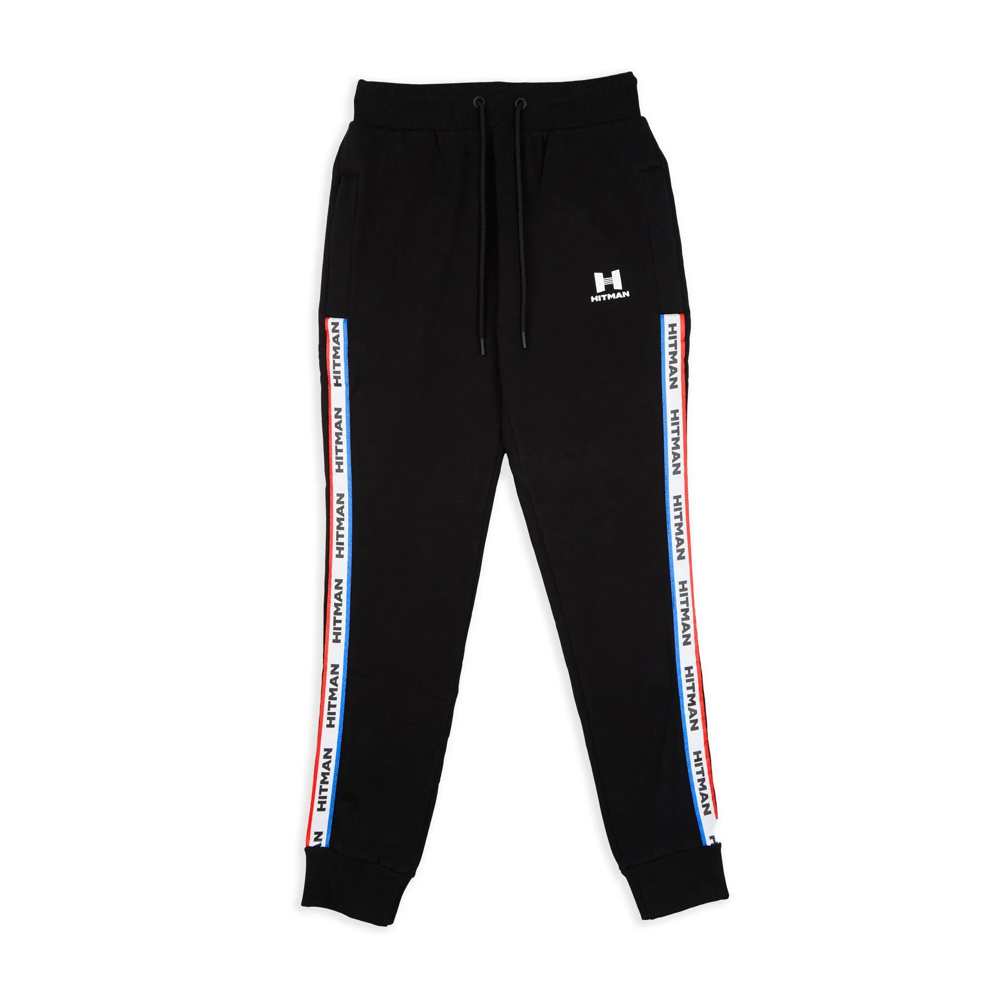 BLACK- JOGGERS- TRI TAPE