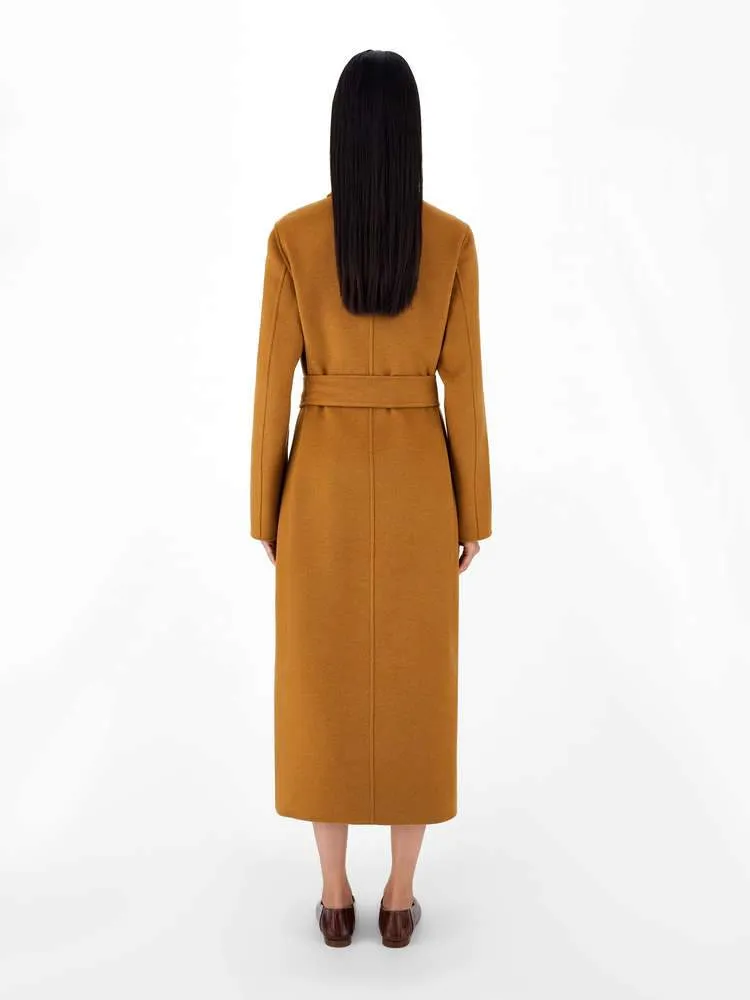 Boario Double Face Wool Long Belted