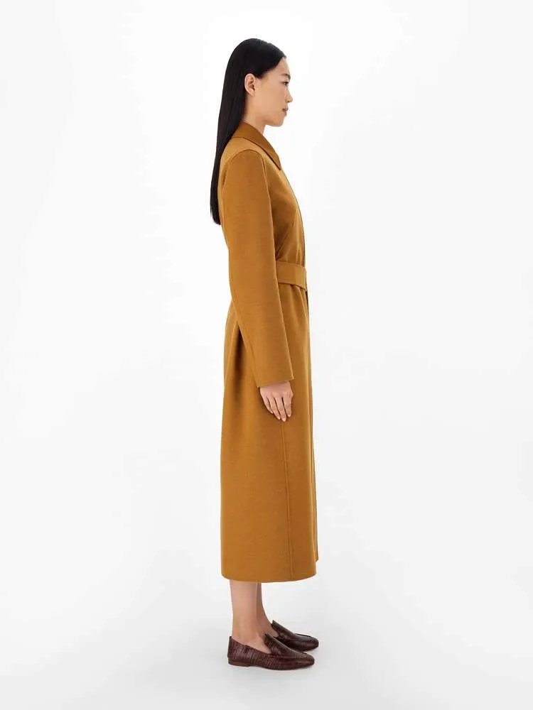 Boario Double Face Wool Long Belted