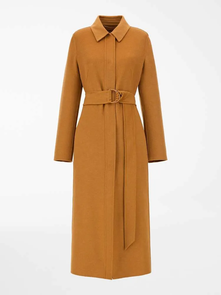 Boario Double Face Wool Long Belted