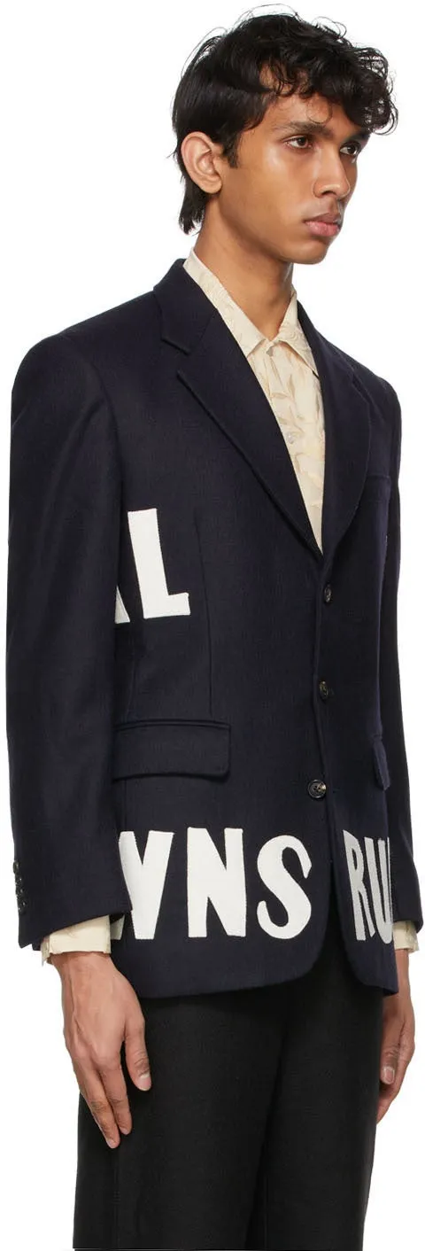 Bode Blue Wool Ruidoso Downs Blazer