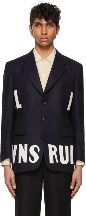Bode Blue Wool Ruidoso Downs Blazer
