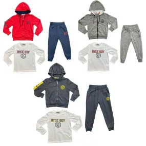 Boys Kids Tracksuit Jacket Joggers T Shirt Jogging Bottoms Sport PE Gym Set
