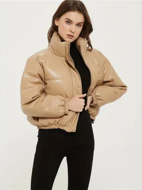 Bristol Collection: Leather Puffer Coat