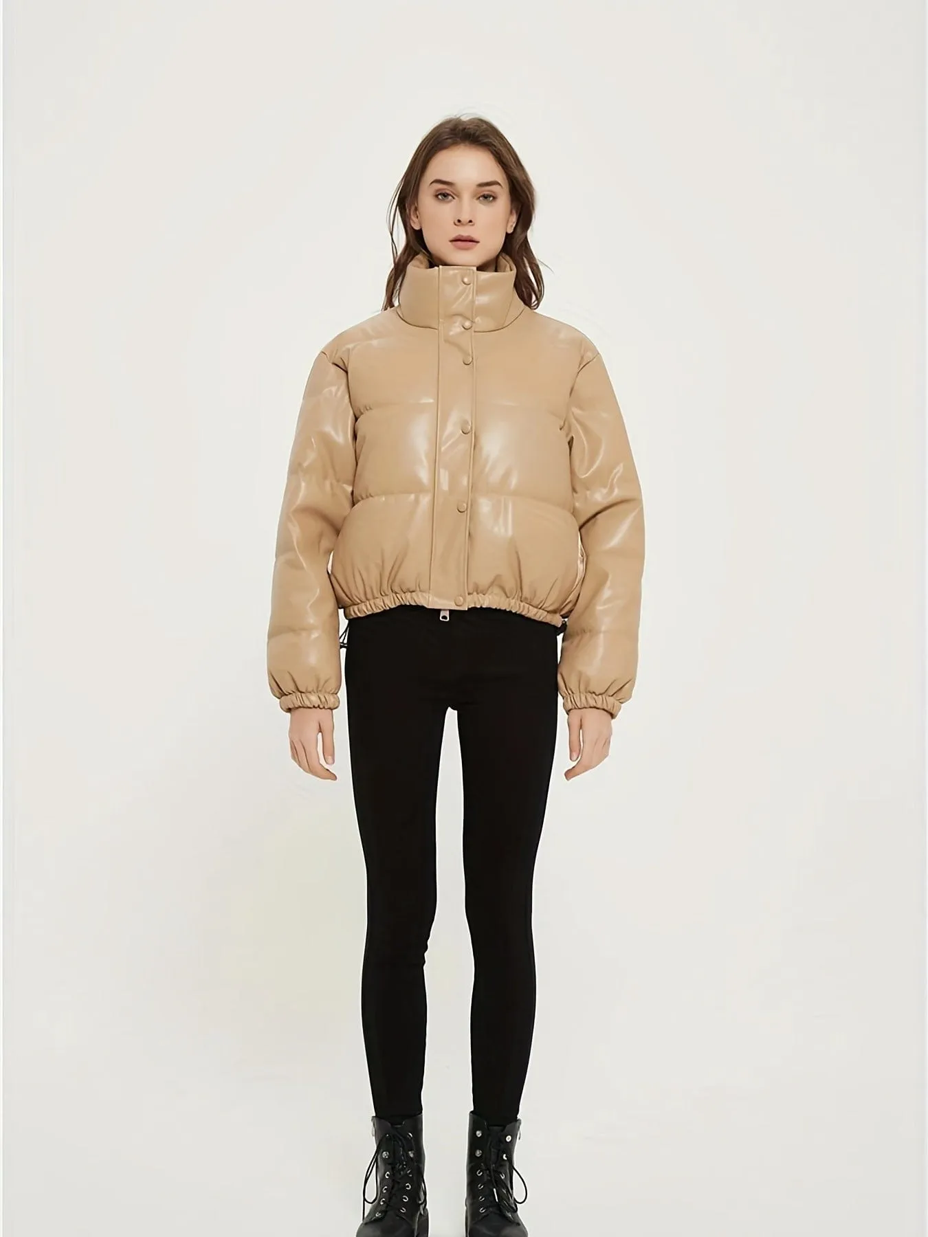 Bristol Collection: Leather Puffer Coat