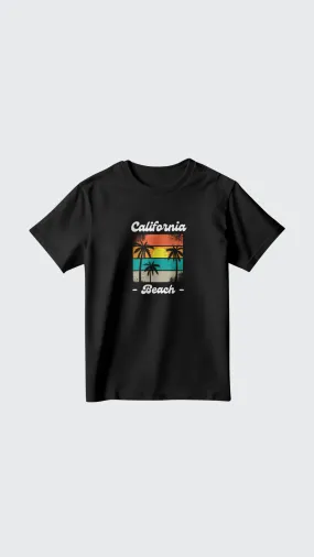 California Beach Graphic Printed T-shirt Tee for Women