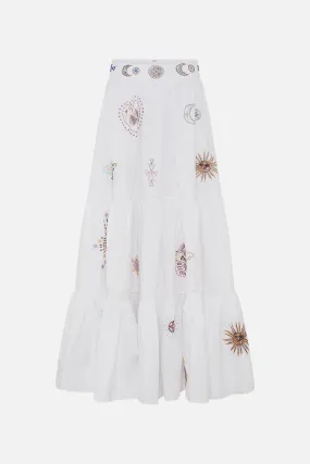 CAMILLA - High Waisted Tiered Skirt LIVING IN COLOUR