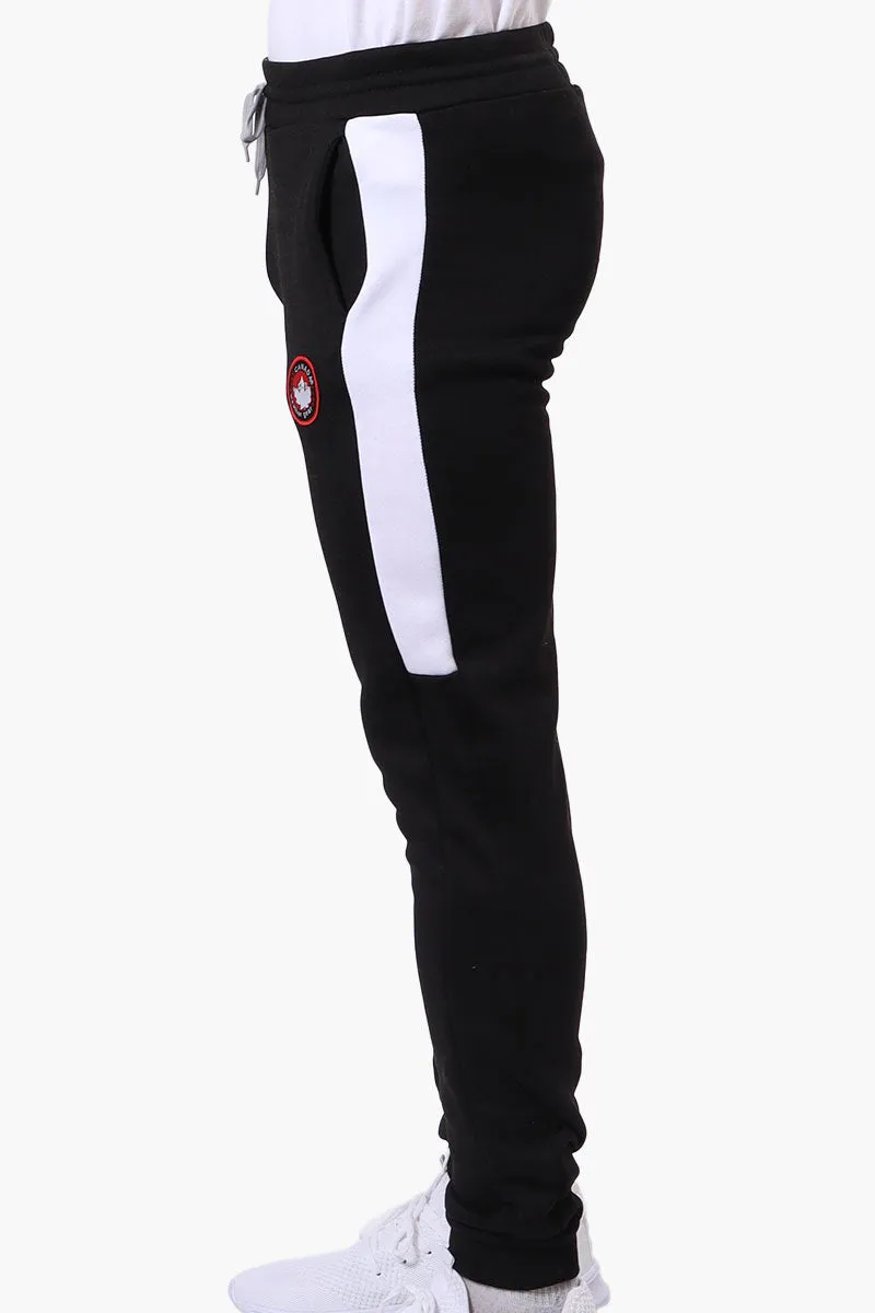 Canada Weather Gear Side Stripe Tie Waist Joggers - Black