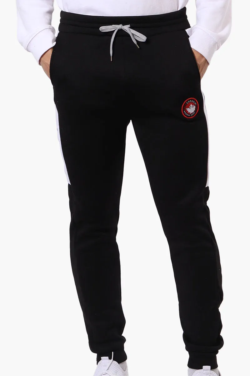Canada Weather Gear Side Stripe Tie Waist Joggers - Black