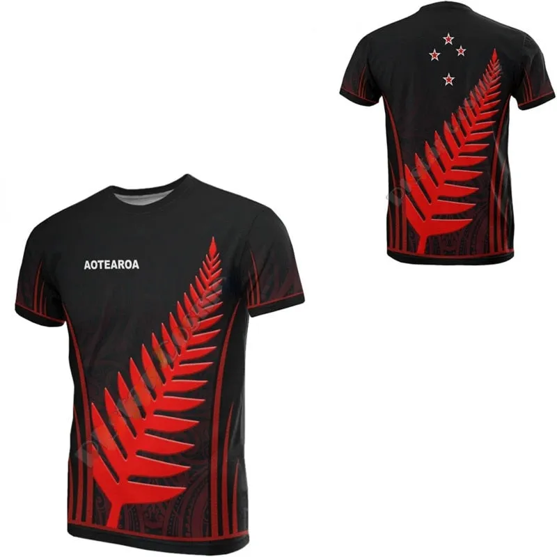 Casual New Zealand Rugby Short Sleeve Summer All Blacks fans T-Shirts