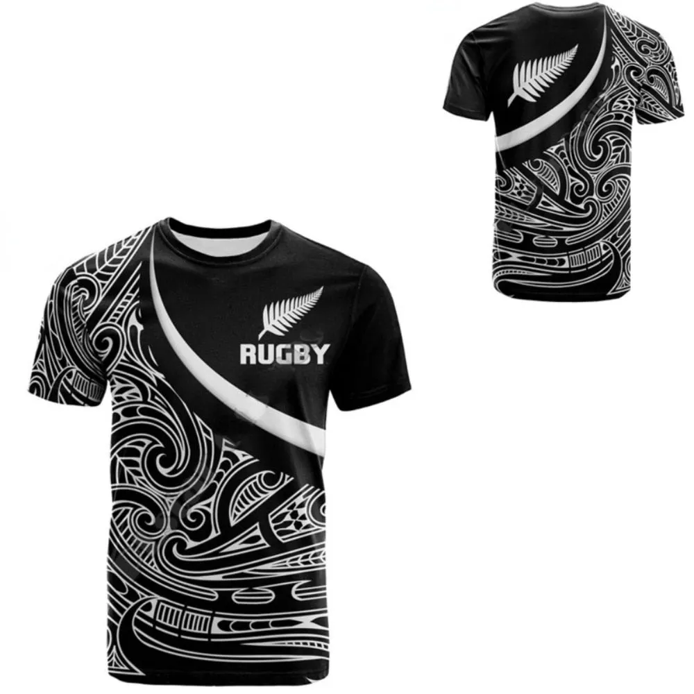 Casual New Zealand Rugby Short Sleeve Summer All Blacks fans T-Shirts