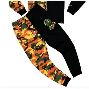 Civilized CAMO BEAR COLOR BLOCK JOGGERS- Black  (CV1331-BLACK)