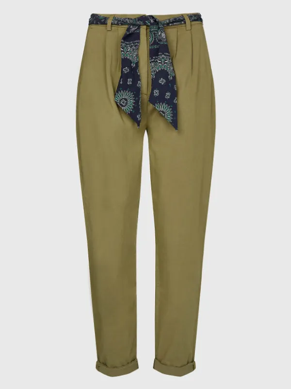 Co Scarf Pleated Tapered Chino