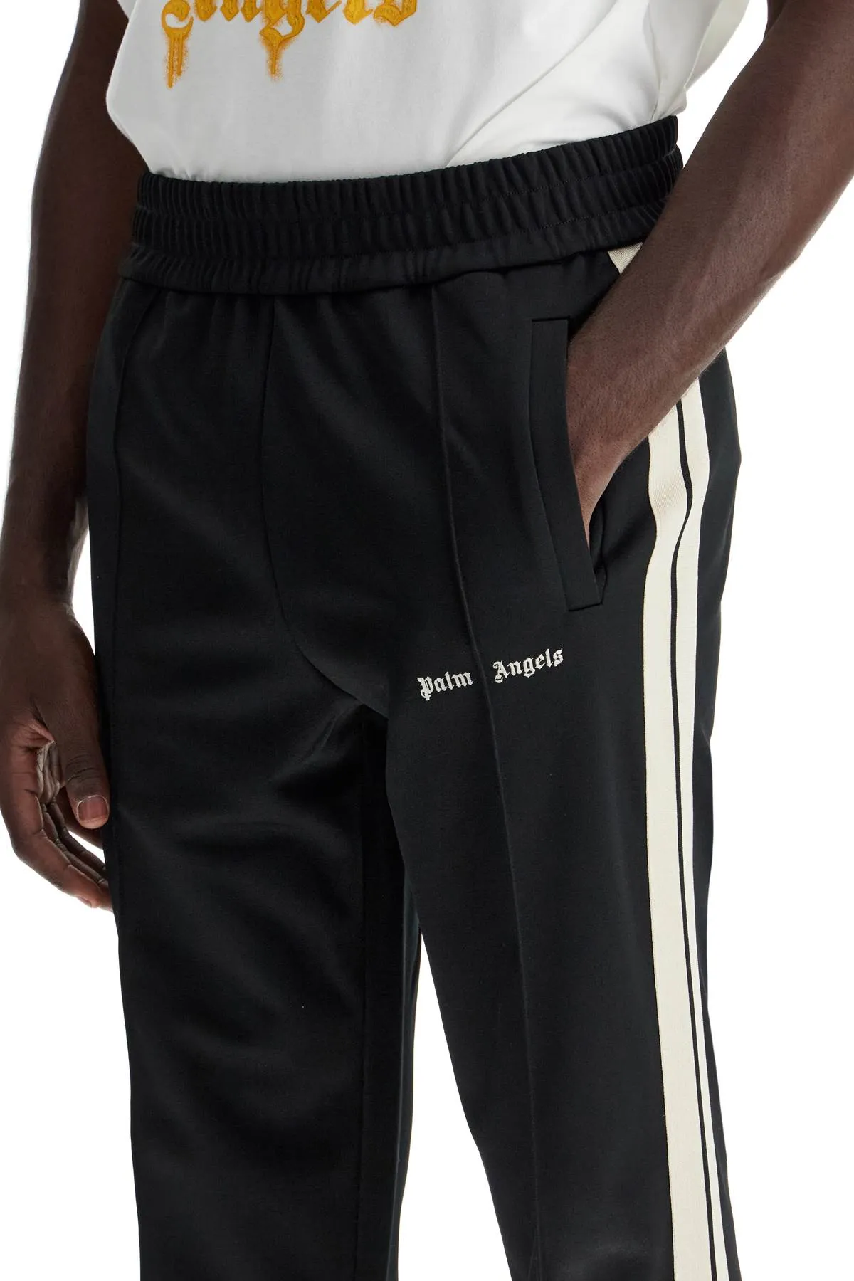 contrast band joggers with track in