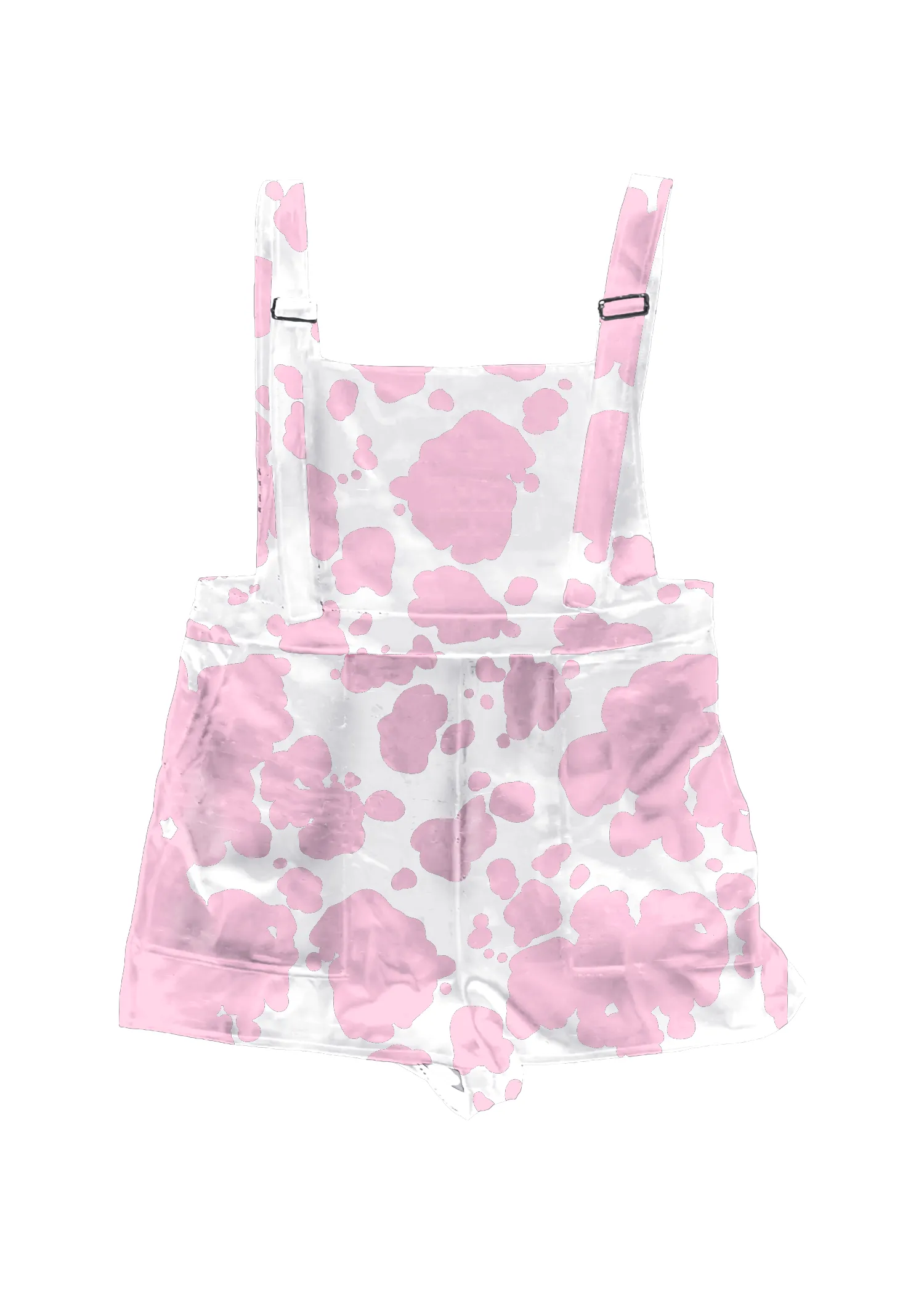 Cow Print Overall Shorts