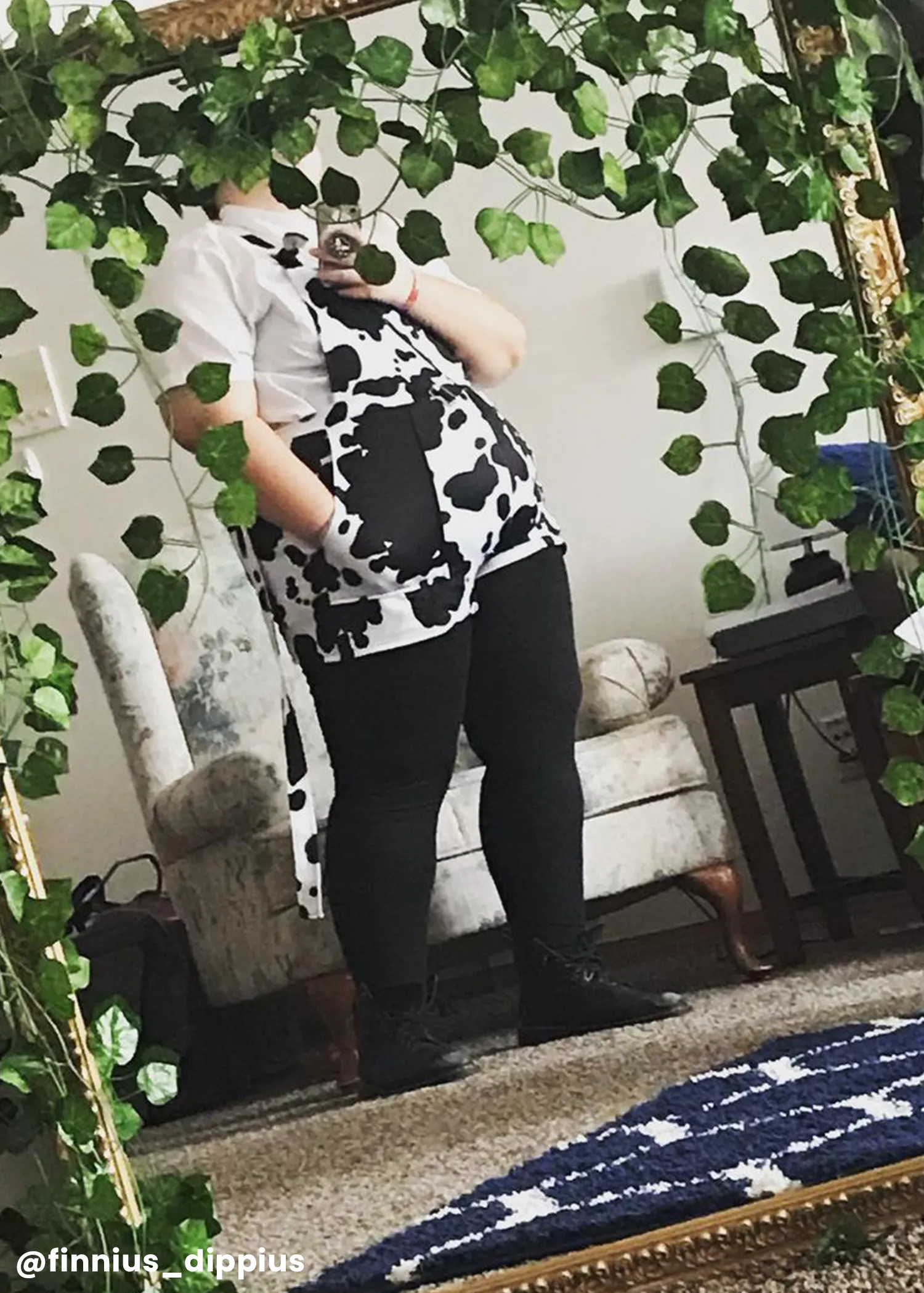Cow Print Overall Shorts
