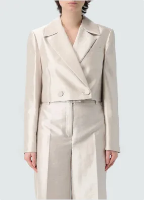 CROPPED BLAZER GREIGE